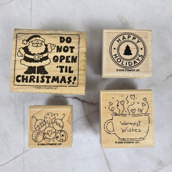 Stampin Up! 2004-2007 Assorted Christmas Stamps Set of 19 Total Holiday Crafts - Picture 10 of 12